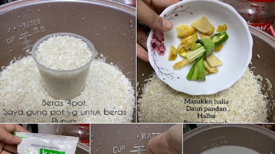 Wanita Ini Kongsi Cara Betul Masak Nasi Lemak Elok Lembut Memang Sedap